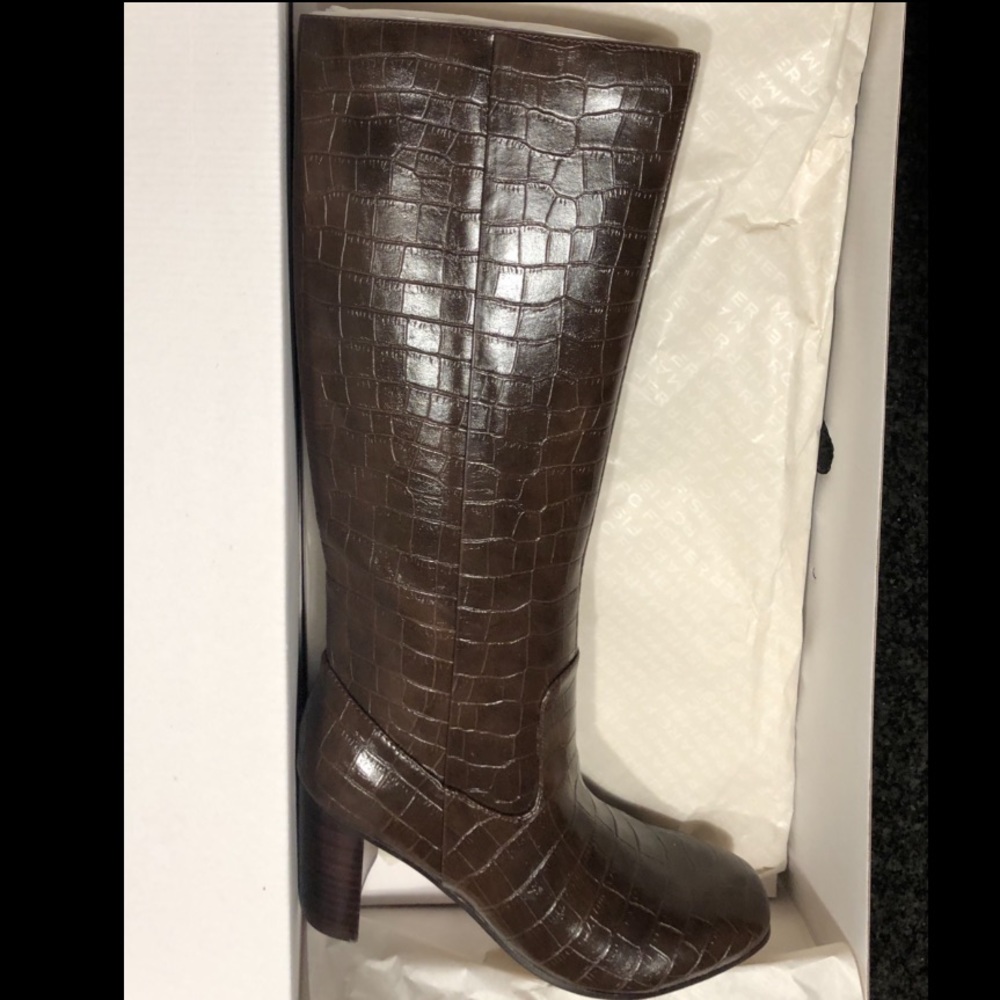 Marc Fisher Brown Croc Boots